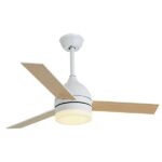 Ανεμηστήρας Οροφής 70W, LED φως 18W, 122εκ, 3 φτερά οξυάς, χρώμα λευκό