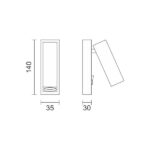 ΦΩΤΙΣΤΙΚΟ  ΤΟΙΧΟΥ  LED  3w 4000 K - Image 3