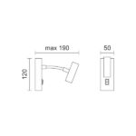 ΑΠΛΙΚA  ΤΟΙΧΟΥ  LED  ΕΥΚΑΜΠΤH 3W 3000K - Image 2