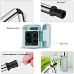 Πτυσσόμενο Μεταλλικό Καλαμάκι με Βουρτσάκι Καθαρισμού σε κουτί μπρελόκ - Image 12