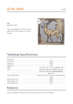 KRATKI JELEN ΔΙΑΚΟΣΜΗΤΙΚΗ ΠΕΡΣΙΔΑ ΜΕ ΑΝΑΠΑΡΑΣΤΑΣΗ ΕΛΑΦΙΟΥ ΣΕ ΧΡΩΜΑ ΧΡΥΣΟ - Image 3