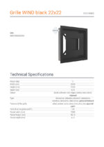 KRATKI ΠΕΡΣΙΔΑ 22C/WIND 22X22CM ΜΑΥΡΟ - Image 3