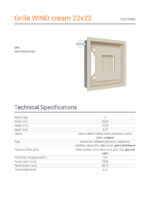 KRATKI ΠΕΡΣΙΔΑ 22K/WIND 22X22CM ΚΡΕΜ - Image 3