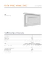 KRATKI ΠΕΡΣΙΔΑ 22/37B/WIND 22X37CM ΛΕΥΚΗ - Image 2