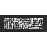 KRATKI ΠΕΡΣΙΔΑ 49ABC/C (17X49CM) ΜΑΥΡΗ