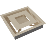 KRATKI ΠΕΡΣΙΔΑ 22K/WIND 22X22CM ΚΡΕΜ - Image 8