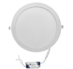 LED ΦΩΤΙΣΤΙΚΟ ΨΕΥΔΟΡΟΦΗΣ ΑΛΟΥΜΙΝΙΟΥ ΣΤΡΟΓΓΥΛΟ 24W 6300K 120° ΛΕΥΚΟ - 21-025100