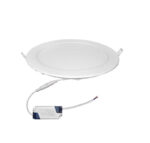 LED ΦΩΤΙΣΤΙΚΟ ΨΕΥΔΟΡΟΦΗΣ ΑΛΟΥΜΙΝΙΟΥ ΣΤΡΟΓΓΥΛΟ 18W 3000K 120° ΛΕΥΚΟ - 21-0181000