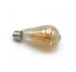 LED ΛΑΜΠΑ COG ΑΒΟΚΑΝΤΟ ST64 Ε27 6W ΝΤΙΜΑΡIZOMENΗ ΜΕΛΙ 2200K - 13-27866009