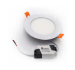 LED ΦΩΤΙΣΤΙΚΟ ΨΕΥΔΟΡΟΦΗΣ ΑΛΟΥΜΙΝΙΟΥ ΣΤΡΟΓΓΥΛΟ 6W 4000K 120° ΛΕΥΚΟ - 21-06101