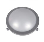LED ΧΕΛΩΝΑ PC ΣΤΡΟΓΓΥΛΗ Φ210mm 12W 4000K IP54 ΓΚΡΙ - 21-101261