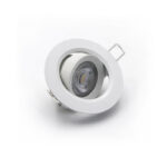 LED ΣΠΟΤ ΨΕΥΔΟΡΟΦΗΣ ΚΙΝΗΤΟ ΣΤΡΟΓΓΥΛΟ 7W 3000K 38° ΛΕΥΚΟ - 21-071000