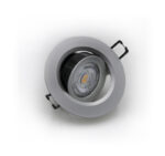 LED ΣΠΟΤ ΨΕΥΔΟΡΟΦΗΣ ΚΙΝΗΤΟ ΣΤΡΟΓΓΥΛΟ 7W 3000K 38° ΑΣΗΜΙ - 21-071600