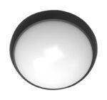 LED ΠΛΑΦΟΝΙΕΡΑ PC ΣΤΡΟΓΓΥΛΗ Φ213mm 9W 4000K IP65 ΓΡΑΦΙΤΗΣ - 21-00911