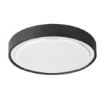 LED ΠΛΑΦΟΝΙΕΡΑ PC ΣΤΡΟΓΓΥΛΗ Φ260mm 15W 4000K IP65 ΓΡΑΦΙΤΗΣ - 21-01511