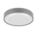 LED ΠΛΑΦΟΝΙΕΡΑ PC ΣΤΡΟΓΓΥΛΗ Φ260mm 15W 4000K IP65 ΓΚΡΙ - 21-01516