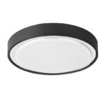 LED ΠΛΑΦΟΝΙΕΡΑ PC ΣΤΡΟΓΓΥΛΗ Φ300mm 18W 4000K IP65 ΓΡΑΦΙΤΗΣ - 21-01811