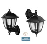 ΦΑΝΑΡΙ PC ΕΠΙΤΟΙΧΟ ΤΕΤΡΑΓΩΝΟ ΔΙΠΛΗΣ ΤΟΠΟΘΕΤΗΣΗΣ Ε27 IP44 ΜΑΥΡΟ - 9-331