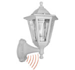 ΦΑΝΑΡΙ PC ΕΠΙΤΟΙΧΟ ΕΞΑΓΩΝΟ ΜΕ ΑΝΙΧΝΕΥΤΗ ΚΙΝΗΣΗΣ Ε27 IP44 ΛΕΥΚΟ - 9-350