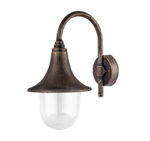 ΦΩΤΙΣΤΙΚΟ PC ΕΠΙΤΟΙΧΟ ΣΤΡΟΓΓΥΛ.ΜΕ ΒΡΑΧΙΩΝΑ ΝΤΟΥΙ Ε27 IP44 ΡΟΥΣΤΙΚ - 9-3671