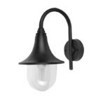ΦΩΤΙΣΤΙΚΟ PC ΕΠΙΤΟΙΧΟ ΣΤΡΟΓΓΥΛΟ ΜΕ ΒΡΑΧΙΩΝΑ ΝΤΟΥΙ Ε27 IP44 ΜΑΥΡΟ - 9-361