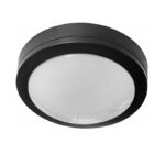 LED ΠΛΑΦΟΝΙΕΡΑ PC ΣΤΡΟΓΓΥΛΗ Φ230mm 18W 4000K IP65 ΜΑΥΡΗ - 21-230181