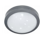 LED ΠΛΑΦΟΝΙΕΡΑ PC ΣΤΡΟΓΓΥΛΗ Φ230mm 18W 4000K IP65 ΓΚΡΙ - 21-230186