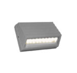 LED ΦΩΤΙΣΤΙΚΟ ΑΛΟΥΜΙΝΙΟΥ ΕΞΩΤΕΡΙΚΟ ΚΥΡΤΟ 2W ΘΕΡΜΟ ΓΚΡΙ - 3-9095060