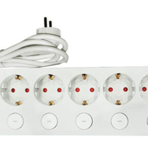 ΠΟΛΥΠΡΙΖΟ ΜΕ ΚΑΛΩΔΙΟ 3x1.5mm² 1.5μ 6 ΣΟΥΚΟ, 6 ΔΙΑΚΟΠΤΕΣ ΛΕΥΚΟ