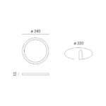 ΧΩΝΕΥΤΟ ΛΕΠΤΟ LED ΟΡΟΦΗΣ 24W 4000K - Image 2