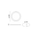 ΧΩΝΕΥΤΟ ΛΕΠΤΟ LED ΟΡΟΦΗΣ 20W 4000K - Image 2