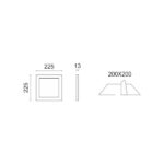 ΧΩΝΕΥΤΟ ΛΕΠΤΟ LED ΟΡΟΦΗΣ 20W 3000K - Image 2