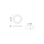 ΧΩΝΕΥΤΟ ΛΕΠΤΟ LED ΟΡΟΦΗΣ 12W 4000K - Image 2