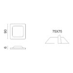 ΧΩΝΕΥΤΟ LED ΟΡΟΦΗΣ 8W 4000K - Image 2