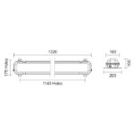 ΓΡΑΜΜΙΚΟ ΦΩΤΙΣΤΙΚΟ LED ΣΤΕΓΑΝΟ T8 2X18W - Image 2