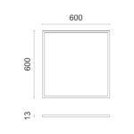 ΧΩΝΕΥΤO ΠΑΝΕΛ ΟΡΟΦΗΣ LED 40W 4000K - Image 2