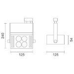 SPOT ΡΑΓΑΣ LED ΡΥΘΜΙΖΟΜΕΝΟ 40W 4000K - Image 2