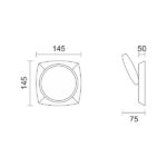 ΑΠΛΙΚΑ ΤΟΙΧΟΥ LED 6W 3000K - Image 2
