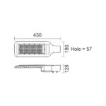 ΦΩΤΙΣΤΙΚΟ ΔΡΟΜΟΥ LED HPL 60W 5000K - Image 2
