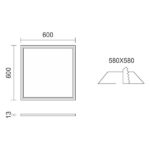 ΧΩΝΕΥΤO ΠΑΝΕΛ ΟΡΟΦΗΣ LED 40W 3000K - Image 2
