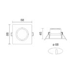 ΧΩΝΕΥΤΟ LED ΟΡΟΦΗΣ ΣΤΕΓΑΝΟ 5W 4000K - Image 2