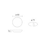 ΧΩΝΕΥΤΟ LED ΟΡΟΦΗΣ FRAMELESS 9W 6000K - Image 2