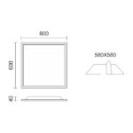 ΧΩΝΕΥΤO ΠΑΝΕΛ ΟΡΟΦΗΣ BACKLIT LED 40W 4000K - Image 2