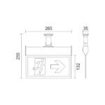 ΦΩΤΙΣΤΙΚΟ EXIT LED 3W 6000K - Image 2