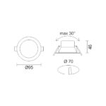 ΧΩΝΕΥΤΑ LED ΟΡΟΦΗΣ CCT ΠΕΡΙΣΤΡΕΦΟΜΕΝΑ 7W 3000K | 4000K | 6000K - Image 2