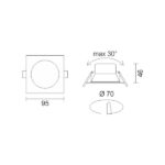 ΧΩΝΕΥΤΑ LED ΟΡΟΦΗΣ CCT ΠΕΡΙΣΤΡΕΦΟΜΕΝΑ 7W 3000K | 4000K | 6000K - Image 3