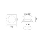 ΧΩΝΕΥΤΑ LED ΟΡΟΦΗΣ CCT ΠΕΡΙΣΤΡΕΦΟΜΕΝΑ 12W 3000K | 4000K | 6000K - Image 2