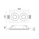ΧΩΝΕΥΤΟ ΓΥΨΙΝΟ ΟΡΟΦΗΣ GU10 10W - Image 2