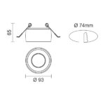 ΧΩΝΕΥΤΟ ΓΥΨΙΝΟ ΟΡΟΦΗΣ GU10 10W - Image 2