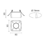ΧΩΝΕΥΤΟ ΓΥΨΙΝΟ ΟΡΟΦΗΣ GU10 10W - Image 2
